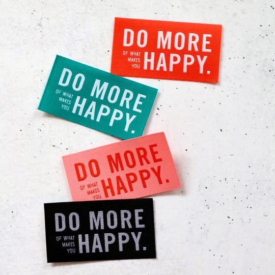 Patch #mehrEtikette 2er Set "Do more of what makes you happy" - teal orange
