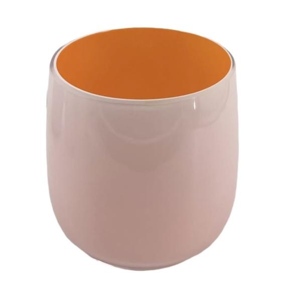 Mel Vase "Happy Spring" mittel orange