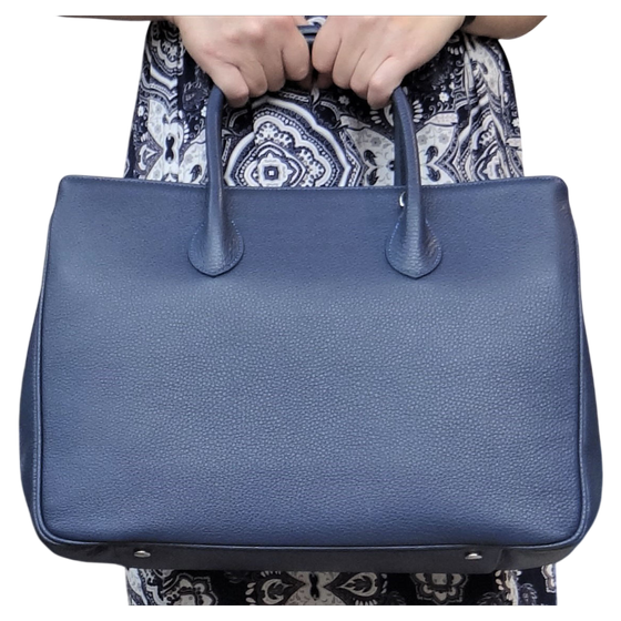 Maxima Handtasche groß blue chiaro mittelblau