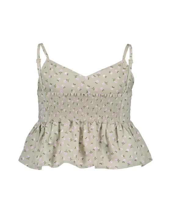 Cropped Top "Blümchen", verstellbare Träger, Baumwolle