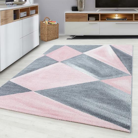 Beta gri pembe Hali 200 x 290 cm