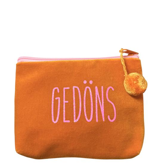 Frau Heidelberg Kosmetiktasche S orange mit neon pink GEDÖNS