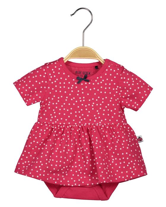 Body-Kleid, rot mit weißen Punkten