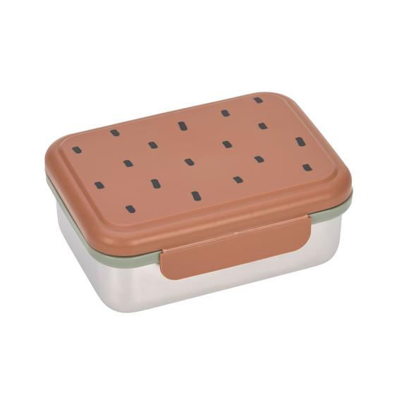 Kinder Brotdose - Lunchbox Edelstahl Happy Prints Caramel