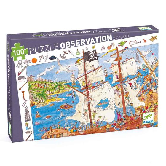 Djeco Wimmelpuzzle Piraten 100 Teile