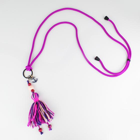 goldmarie Schlüsselkette NYLON ANKER DEERN lila-pink