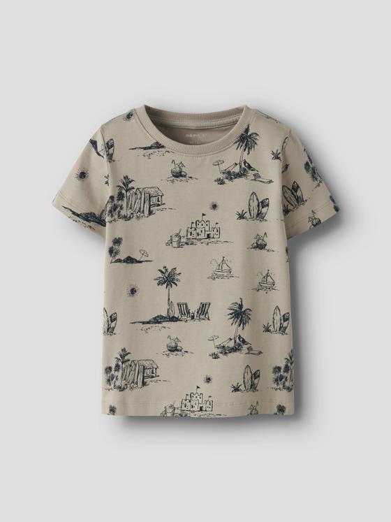 Name It T-Shirt Beach Chateau Gray
