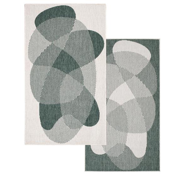 DUO Rug wendbarer Teppich grün