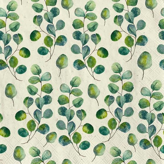 Serviette | Papier-/ Lunchserviette Eucalyptus