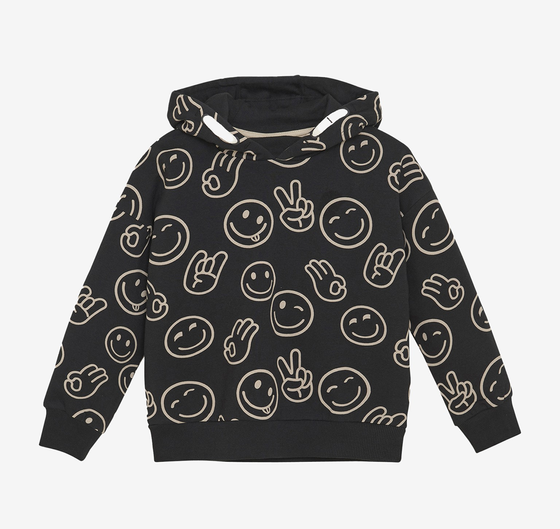 Hoodie "Smiley", Biobaumwolle, GOTS-zertifiziert