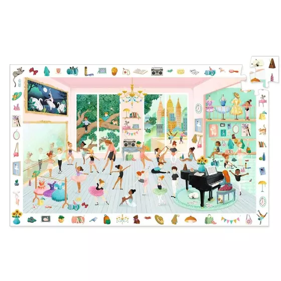 Djeco Puzzle Wimmelpuzzle Tanzschule 100 Teile