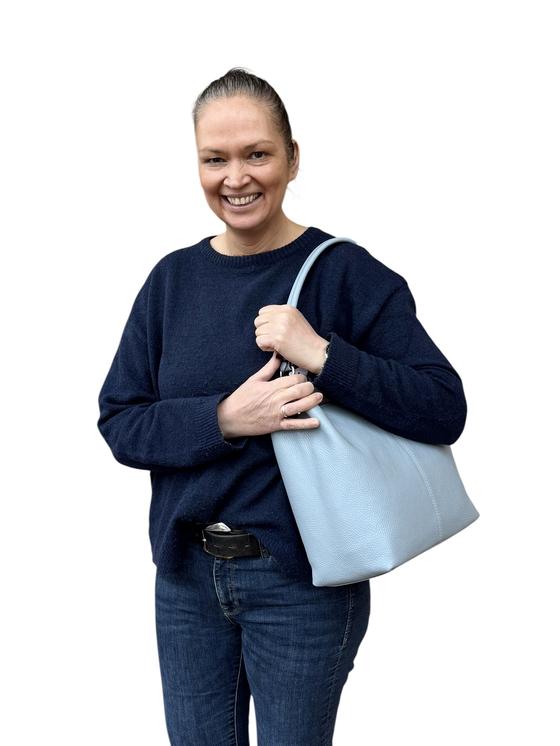 Maxima Schultertasche cielo, hellblau