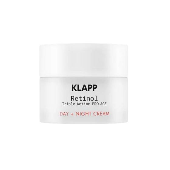 KLAPP Retinol Triple Action Creme 50ml – Anti Aging Tag & Nacht, glättet Falten & verfeinert die Haut.