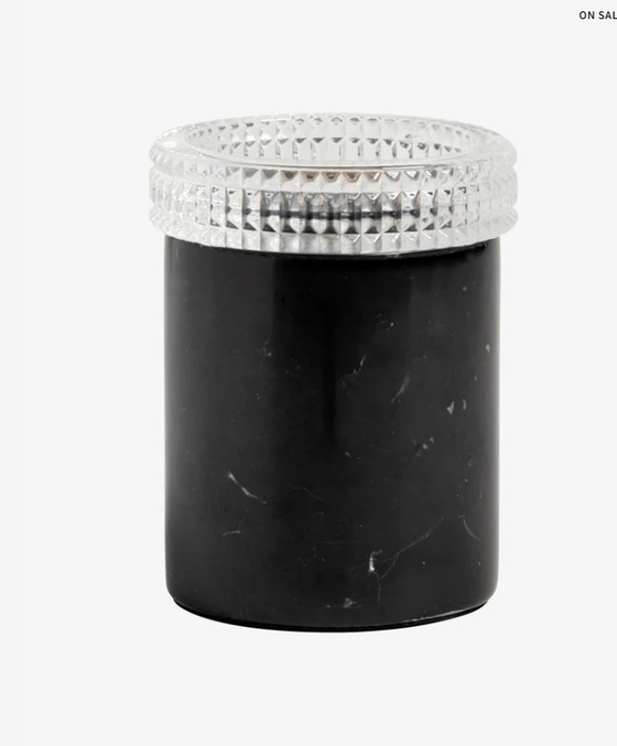 Kerzenhalter | Teelichthalter Black Marble - Schwarz 
