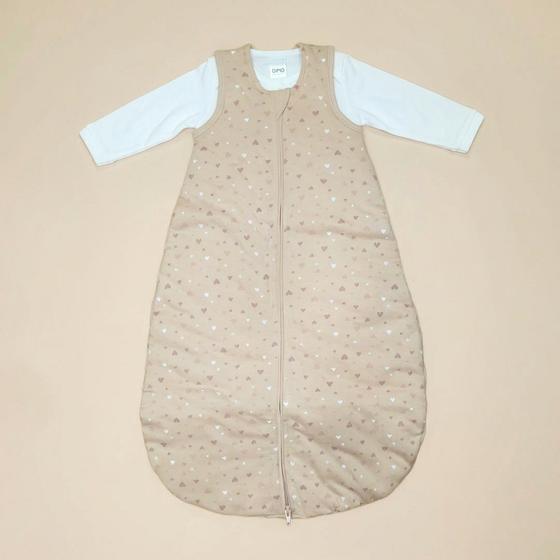 2-in-1-Schlafsack "Herzchen", Biobaumwolle, rosa