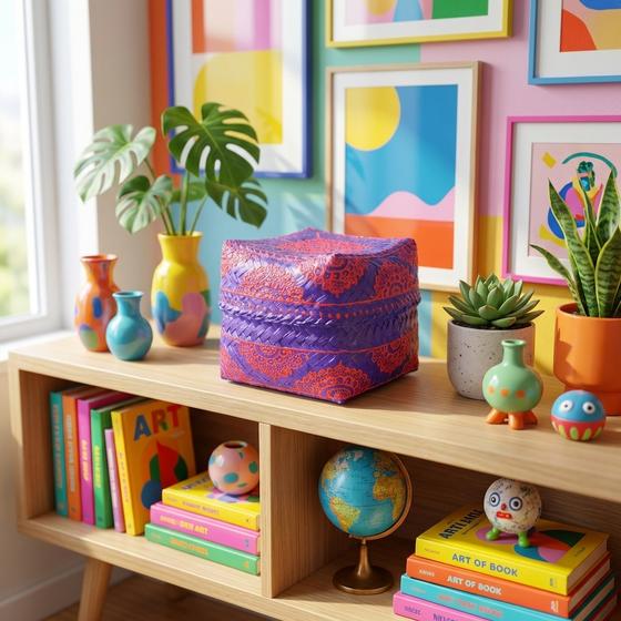 goldmarie Deko Box "Bali" beere-rot 14x15cm