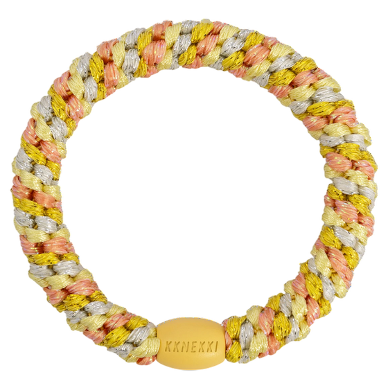 Kknekki Haargummi Mix Yellow Peach Glitter