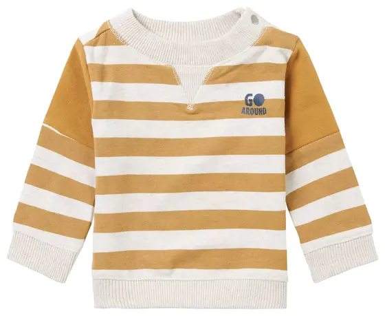 Sweater, zimt-melange-gestreift, Biobaumwolle, GOTS-zertifiziert