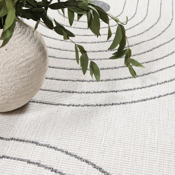 DUO Rug wendbarer Teppich silber