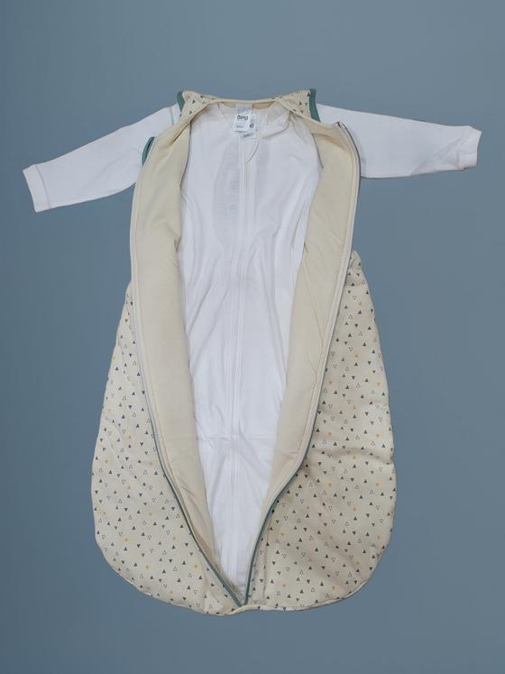 Schlafsack "Dreiecke" mit Innensack, Biobaumwolle