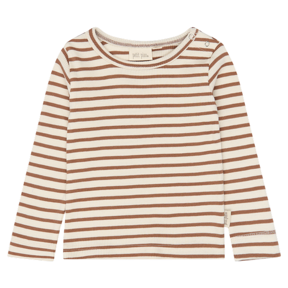 Petit Piao Langarmshirt Dusty Striped Rawhide 