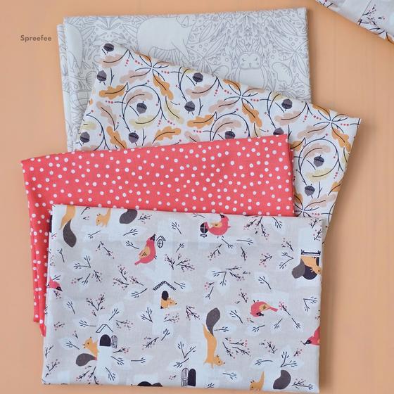 Fat Quarter Paket (4 FQ) - Woodland Wonder