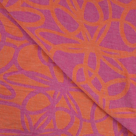 Jaquard Webstoff Ibiza pink/orange