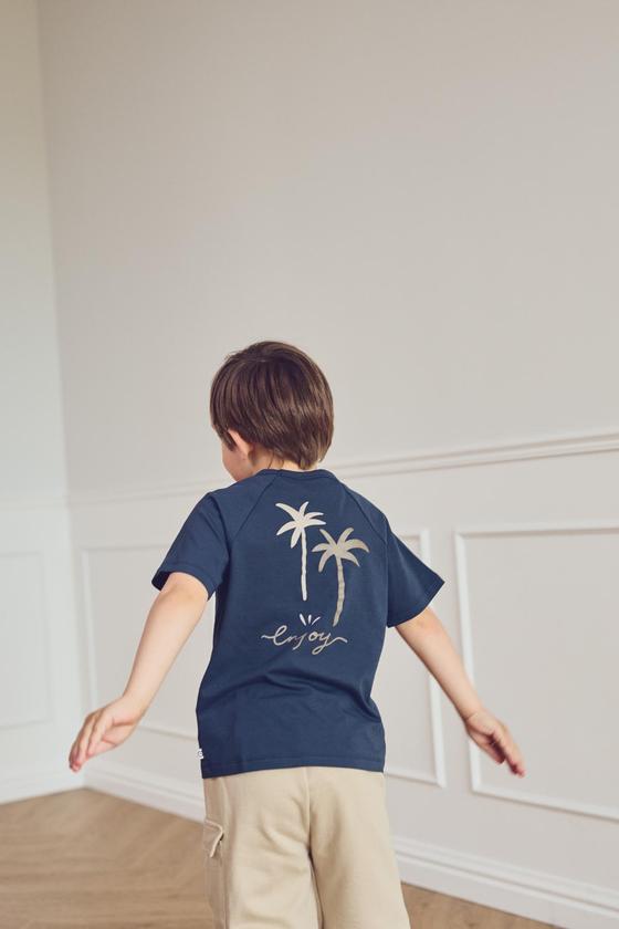 Müsli by Green Cotton T-Shirt Palm Night Blue