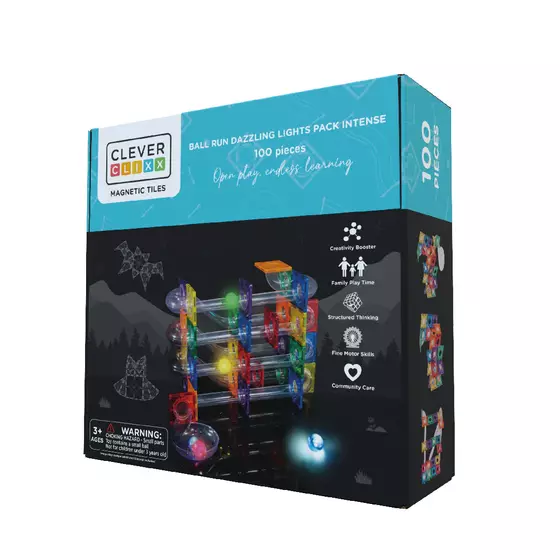 Cleverclixx Ball Run Dazzling Lights Pack Intense | 100 Teile