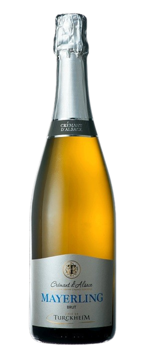 Cave de Turckheim Crémant d'Alsace Mayerling Brut 0,375 Liter – feinperliger französischer Schaumwein aus dem Elsass mit Pinot Blanc und Auxerrois