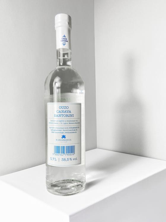 Ouzo Canava Santorini 700ml Vorderseite