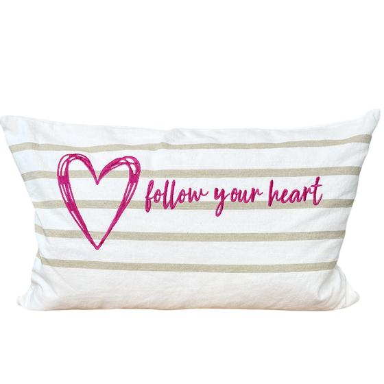 Pad Concept Nautic "follow your heart" Kissenhülle, Pink