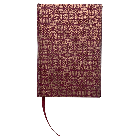 Notizbuch "Blütengitter, Bordeaux“