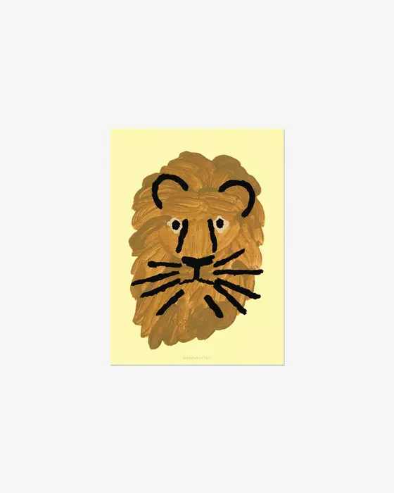 Warmgrey Tail Postkarte - Lion