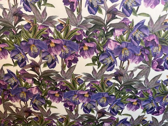 Italienisches Buntpapier - Blumen