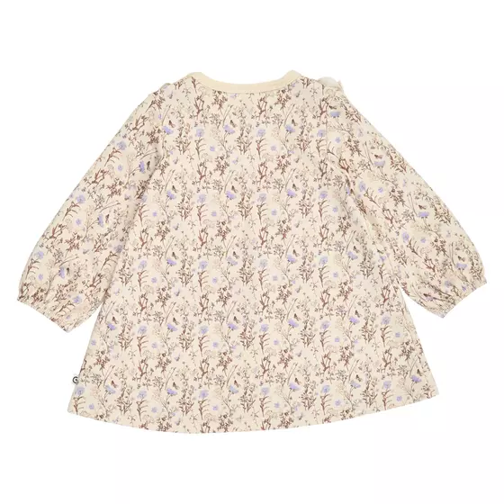 Müsli by Green Cotton Ruffle Langarmkleid Cornflower Oak Mauve