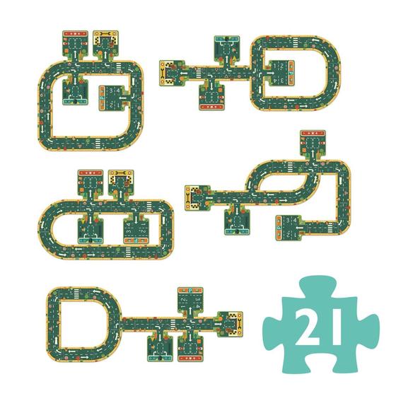 Djeco Pop To Play Straßenpuzzle 21 Teile