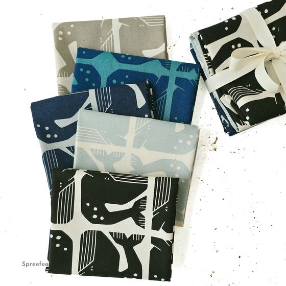 Fat Quarter Paket Grumpy Whale Loes van Oosten By the Seaside
