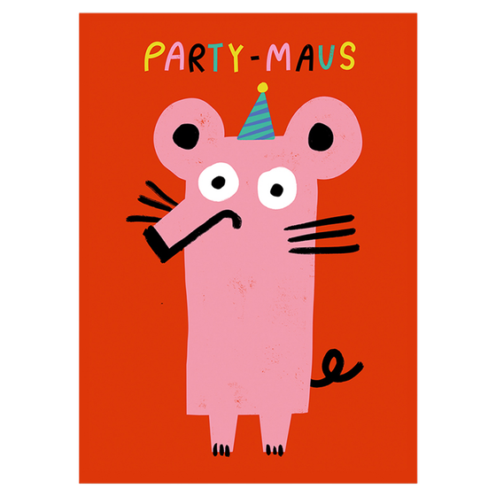 Au Contraire Partymaus Postkarte