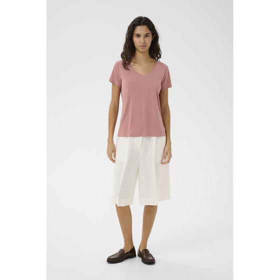 SOAKED IN LUXURY T-Shirt SLColumbine V-Neck 30404284 - asch-rosé