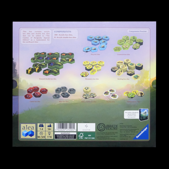 Castles of Burgundy Acrylic Hexes