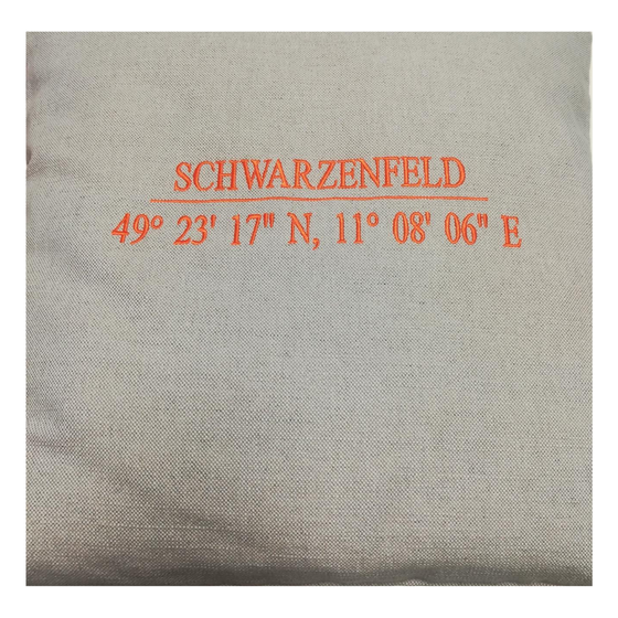 Kissen | Kissenbezug Granada Schwarzenfeld / Hellgrau/ Orange