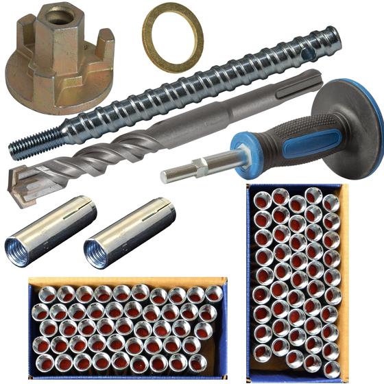 Beton<br>Befestigungsset für Kernbohrständer<br>Bohrdurchmesser 15 mm