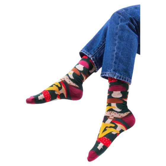Organic Socken Pilze Herbst von Kabak