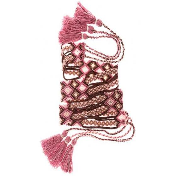 Smitten Bindegürtel LATINA Ethno Muster Nylon brauntöne-rose 