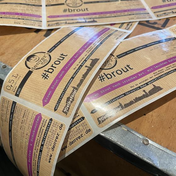 Flaschen-Etikett, pro Sud ein Unikat