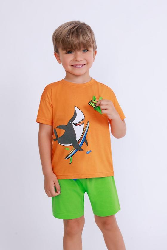 T-Shirt "Hai", Baumwolle, orange