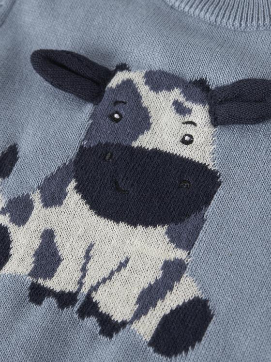 Name It Strick Pullover Kuh Ashley Blue