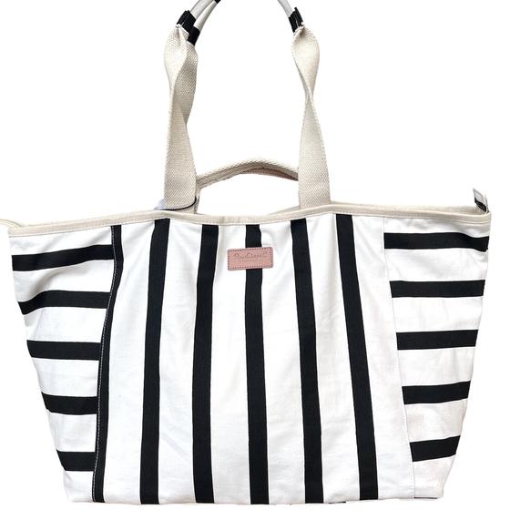 Strandtasche Shopper Sommertasche schwarz weiß