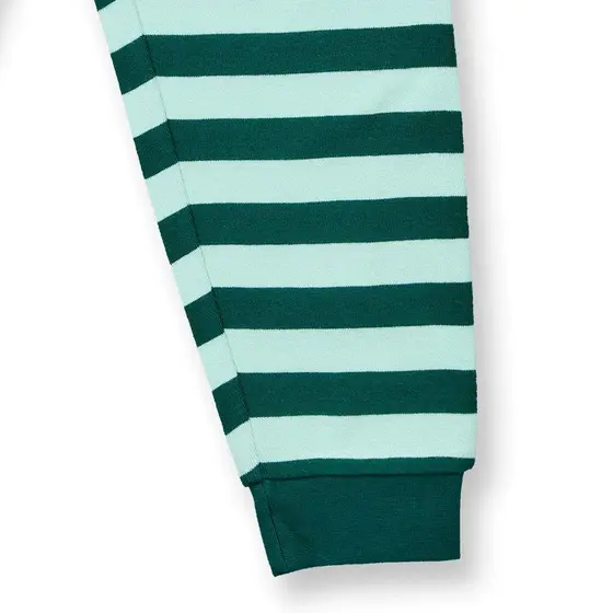Sense Organics Pyjama Long John Bärendruck Eismintgrün
